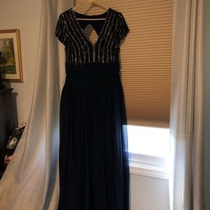 JS Collection evening wear long dress blue 16